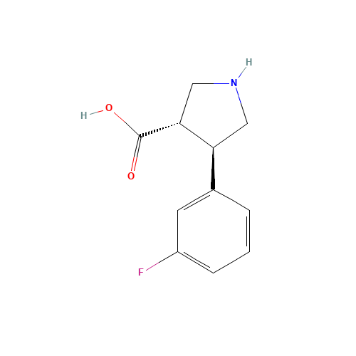 (3S,4R)-4-(3-FLUOROPHENYL)PYRROLIDINE-3-CARBOXYLIC ACID (CAS: 1049975-95-2) - Related Chemical Product