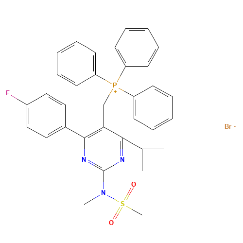 Phosphonium,[[4-(4-fluorophenyl)-6-(1-methylethyl)-2-[methyl(methylsulfonyl)amino]-5-pyrimidinyl]me (CAS: 885477-83-8) - Related Chemical Product