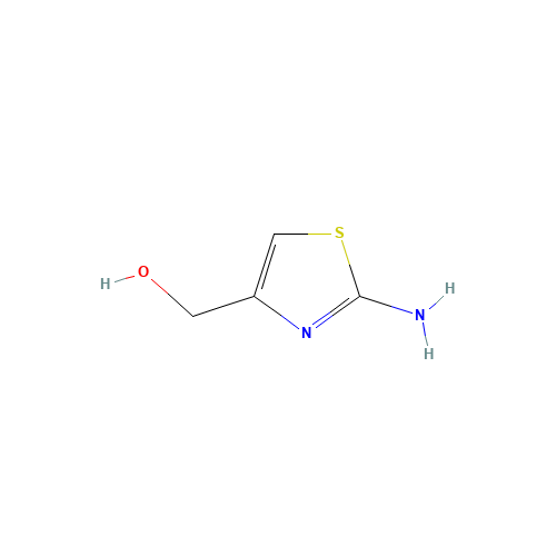 (2-AMINOTHIAZOL-4-YL)METHANOL (CAS: 51307-43-8) - Chemical Structure and Molecular Formula 