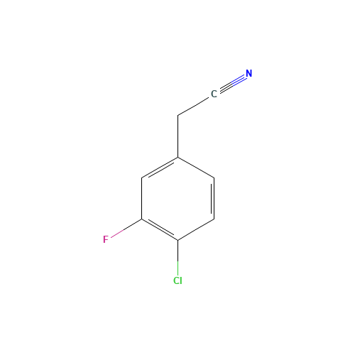 (4-CHLORO-3-FLUORO-PHENYL)-ACETONITRILE (CAS: 251570-03-3) - Chemical Structure and Molecular Formula 
