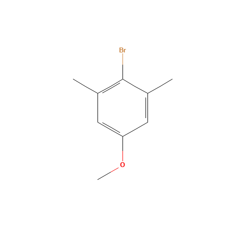 4-BROMO-3,5-DIMETHYLANISOLE (CAS: 6267-34-1) - Chemical Structure and Molecular Formula 