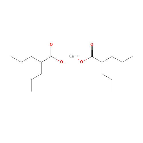 CALCIUM DIPROPYLACETATE HYDRATE (CAS: 33433-82-8) - Chemical Structure and Molecular Formula 