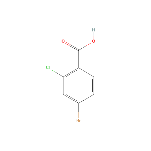 4-BROMO-2-CHLOROBENZOIC ACID (CAS: 59748-92-4) - Chemical Structure and Molecular Formula 