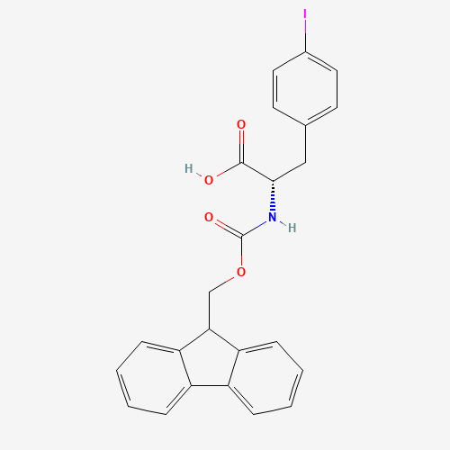 Fmoc-L-4-Iodophenylalanine (CAS: 82565-68-2) - Chemical Structure and Molecular Formula 