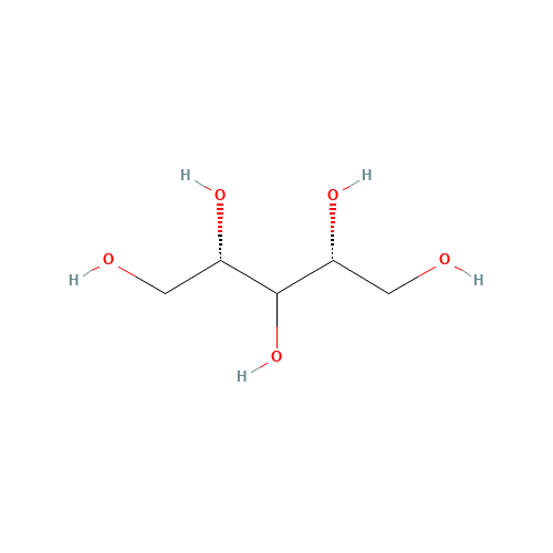 ADONITOL (CAS: 488-81-3) - Chemical Structure and Molecular Formula 
