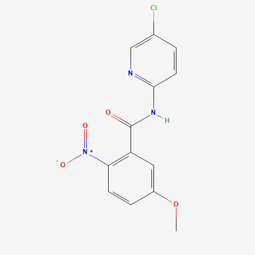 N-(5-chloro-pyridine-2-yl)-5-methoxy-2-nitrobenzamide (CAS: 280773-16-2) - Chemical Structure and Molecular Formula 