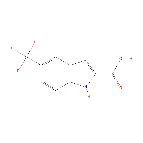 5-TRIFLUOROMETHYL-1H-INDOLE-2-CARBOXYLIC ACID (CAS: 496946-78-2) - Chemical Structure and Molecular Formula 