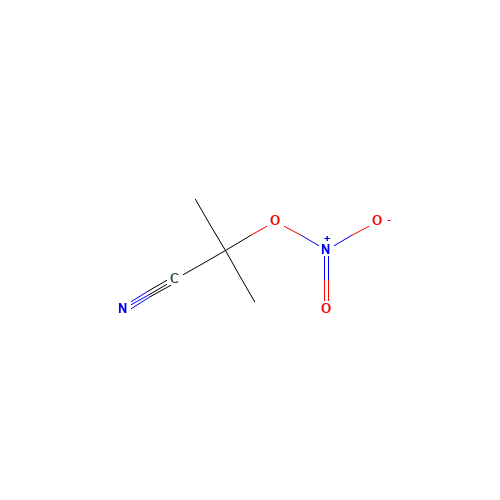 1-cyano-1-methylethyl nitrate (CAS: 40561-27-1) - Chemical Structure and Molecular Formula 
