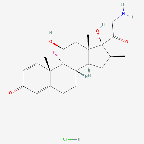 (11BETA,16BETA)-PREGNA-1,4-DIENE-3,20-DIONE,21-AMINO-9-FLUORO-11,17-DIHYDROXY-16-METHYL-,HYDROCHLORIDE (CAS: 744254-11-3) - Related Chemical Product