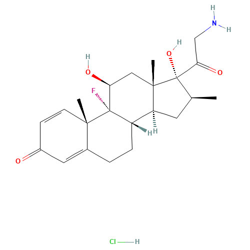 (11BETA,16BETA)-PREGNA-1,4-DIENE-3,20-DIONE,21-AMINO-9-FLUORO-11,17-DIHYDROXY-16-METHYL-,HYDROCHLORIDE (CAS: 744254-11-3) - Related Chemical Product
