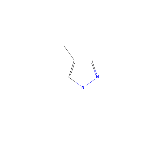 1,4-DIMETHYLPYRAZOLE (CAS: 1072-68-0) - Chemical Structure and Molecular Formula 