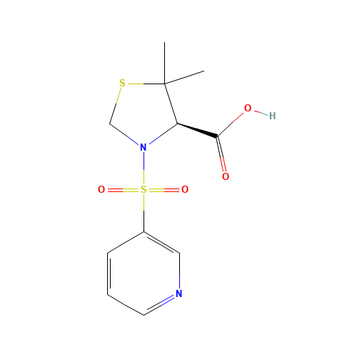 (R)-5,5-dimethyl-3-(pyridin-3-ylsulfonyl)thiazolidine-4-carboxylic acid (CAS: 737799-50-7) - Related Chemical Product