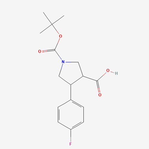 4-(4-FLUORO-PHENYL)-PYRROLIDINE-1,3-DICARBOXYLIC ACID 1-TERT-BUTYL ESTER (CAS: 455954-94-6) - Related Chemical Product