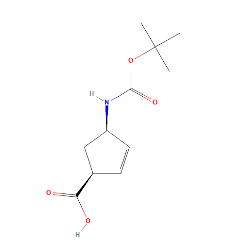 (-)-(1S,4R)-N-BOC-4-AMINOCYCLOPENT-2-ENECARBOXYLIC ACID (CAS: 151907-79-8) - Related Chemical Product