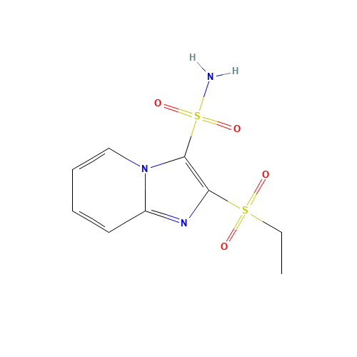 2-Ethylsulfonylimidazo[1,2-a]pyridine-3-sulfonamide (CAS: 141776-47-8) - Chemical Structure and Molecular Formula 