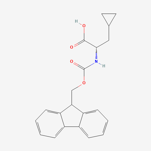FMOC-L-CYCLOPROPYLALANINE (CAS: 214750-76-2) - Chemical Structure and Molecular Formula 