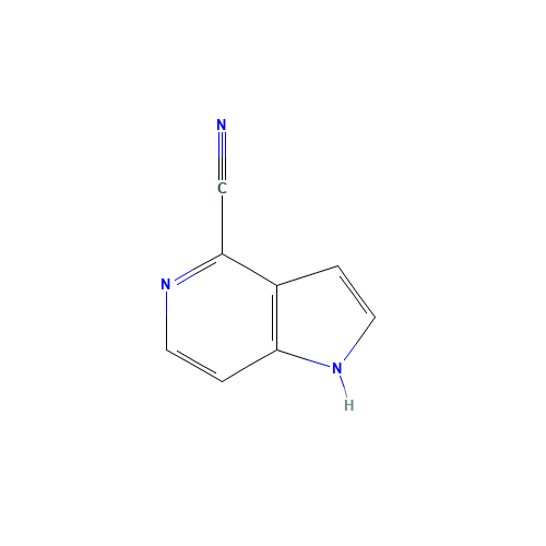 1H-PYRROLO[3,2-C]PYRIDINE-4-CARBONITRILE (CAS: 1040682-68-5) - Chemical Structure and Molecular Formula 