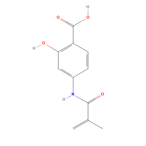 4-Methylacrylamidesalicylic acid (CAS: 50512-48-6) - Chemical Structure and Molecular Formula 