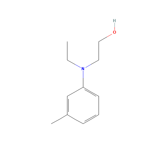 2-(N-Ethyl-m-toluidino)ethanol (CAS: 91-88-3) - Chemical Structure and Molecular Formula 