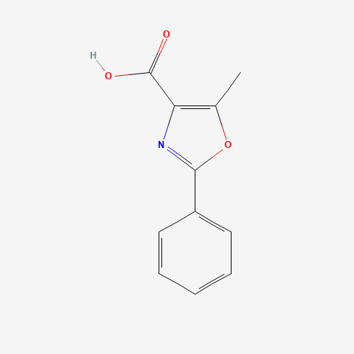 5-METHYL-2-PHENYL-1,3-OXAZOLE-4-CARBOXYLIC ACID (CAS: 18735-74-5) - Chemical Structure and Molecular Formula 