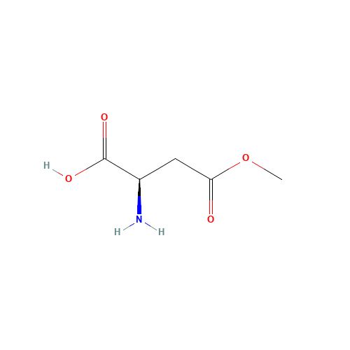 D-ASPARTIC ACID-BETA-METHYL ESTER (CAS: 21394-81-0) - Chemical Structure and Molecular Formula 