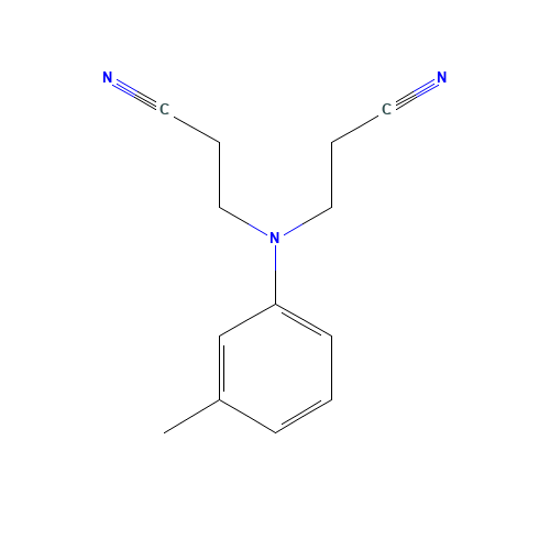 3,3'-((3-Methylphenyl)imino)bispropanenitrile (CAS: 18934-20-8) - Chemical Structure and Molecular Formula 