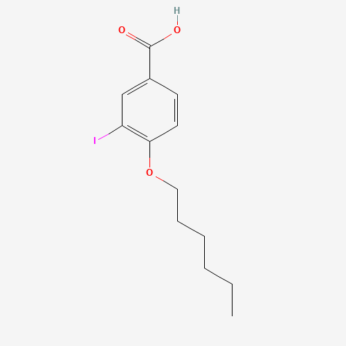 4-(hexyloxy)-3-iodobenzoic acid (CAS: 1131614-78-2) - Chemical Structure and Molecular Formula 