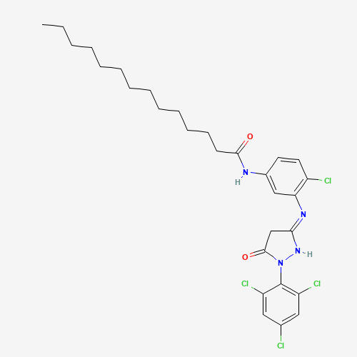 N-(4-Chloro-3-((4,5-dihydro-5-oxo-1-(2,4,6-trichlorophenyl)-1H-pyrazol-3-yl)amino)phenyl)myristamide (CAS: 54636-84-9) - Related Chemical Product