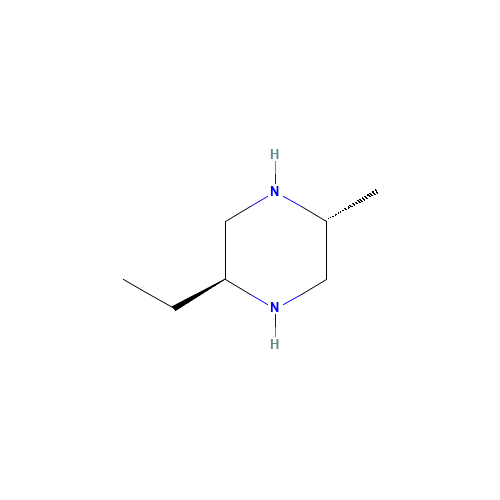 (2S,5R)-2-ethyl-5-methylpiperazine (CAS: 907207-97-0) - Chemical Structure and Molecular Formula 