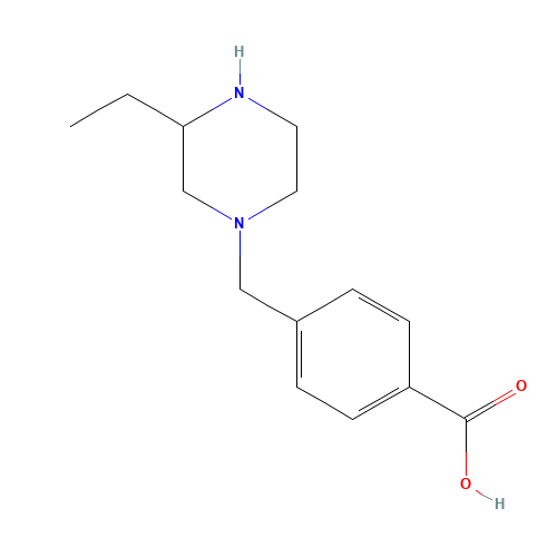 1-(4-carboxyphenyl methyl)-3-ethyl-piperazine (CAS: 1131622-39-3) - Related Chemical Product