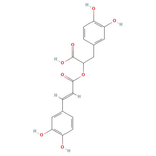 ROSMARINIC ACID (CAS: 537-15-5) - Chemical Structure and Molecular Formula 