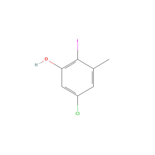 5-chloro-2-iodo-3-methylphenol (CAS: 1150617-66-5) - Chemical Structure and Molecular Formula 