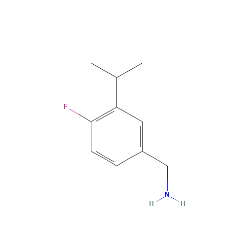 (4-fluoro-3-isopropylphenyl)methanamine (CAS: 1112179-28-8) - Chemical Structure and Molecular Formula 