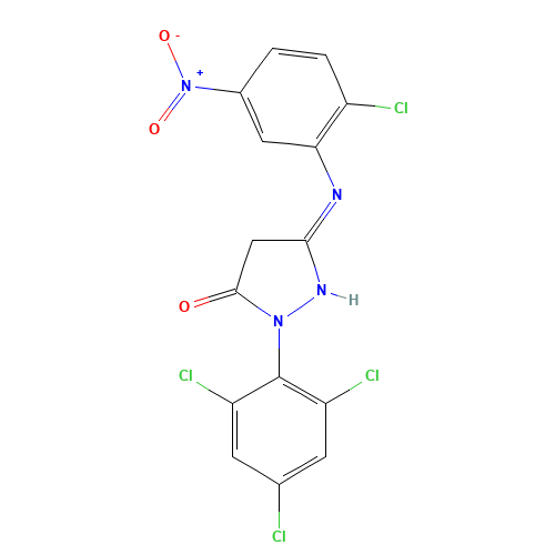 1-(2',4',6'-Trichlorophenyl)-3-(2'-chloro-5'-nitroanilino)-5-pyrazolone (CAS: 30707-68-7) - Related Chemical Product