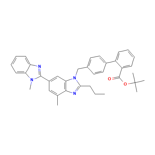 4'-[[1,4'-Dimethyl-2'-propyl(2,6'-bi-1H-benzimidazol)-1'-yl]-methyl]-1,1'-biphenyl-2-carboxylic acid 1,1-dimethylethyl ester (CAS: 144702-26-1) - Related Chemical Product