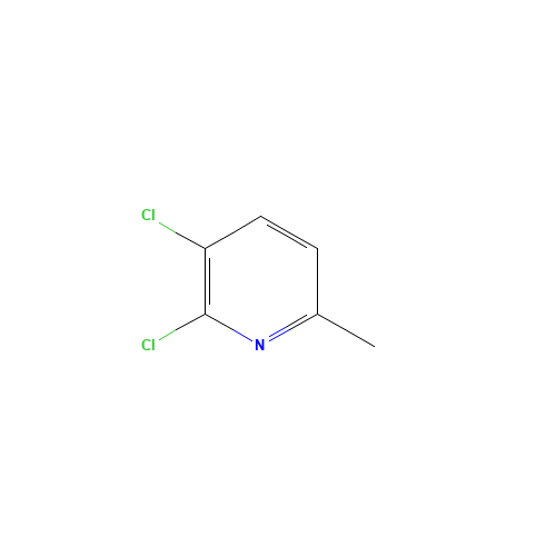 2,3-DICHLORO-6-PICOLINE (CAS: 54957-86-7) - Chemical Structure and Molecular Formula 