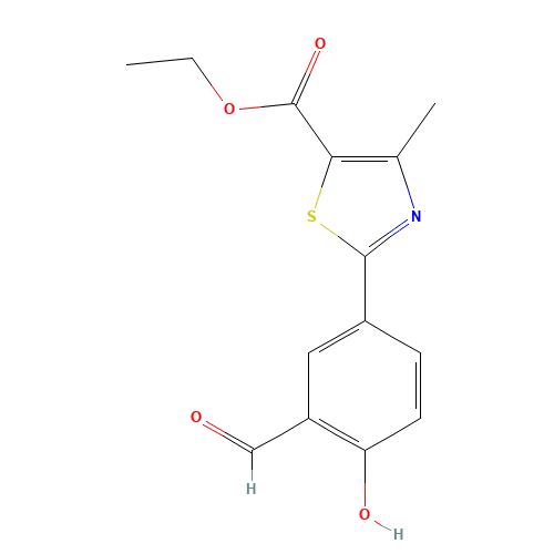 ethyl 2-(3-formyl-4-hydroxyphenyl)-4-methyl thiazole-5-carboxylate (CAS: 161798-01-2) - Related Chemical Product
