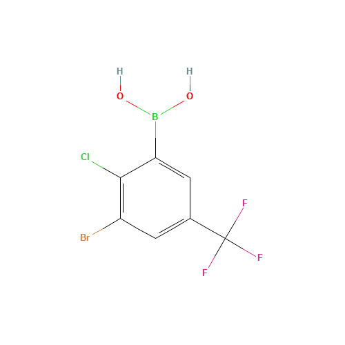3-Bromo-2-chloro-5-(trifluoromethyl)phenylboronic acid (CAS: 957120-85-3) - Related Chemical Product