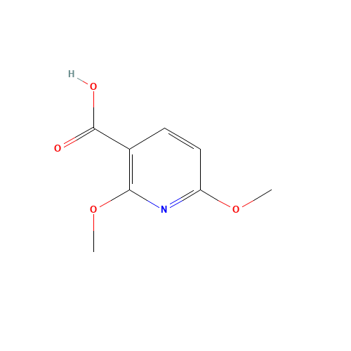 2,6-Dimethoxypyridine-3-carboxylic acid (CAS: 16727-43-8) - Chemical Structure and Molecular Formula 