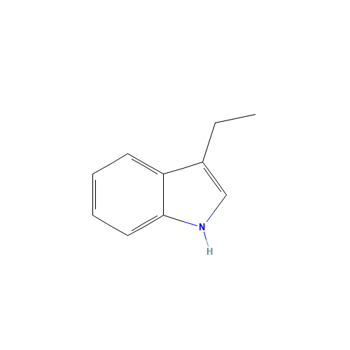 3-Ethylindole (CAS: 1484-19-1) - Chemical Structure and Molecular Formula 