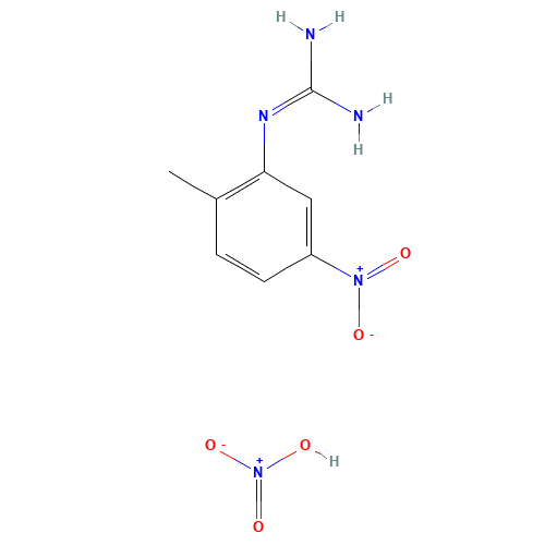 (2-Methyl-5-nitrophenyl)guanidine nitrate (CAS: 152460-08-7) - Chemical Structure and Molecular Formula 