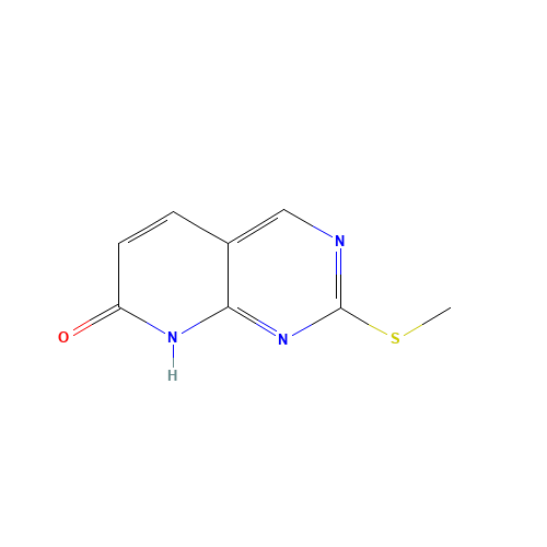 2-(methylthio)pyrido[2,3-d]pyrimidin-7(8H)-one (CAS: 211244-81-4) - Chemical Structure and Molecular Formula 