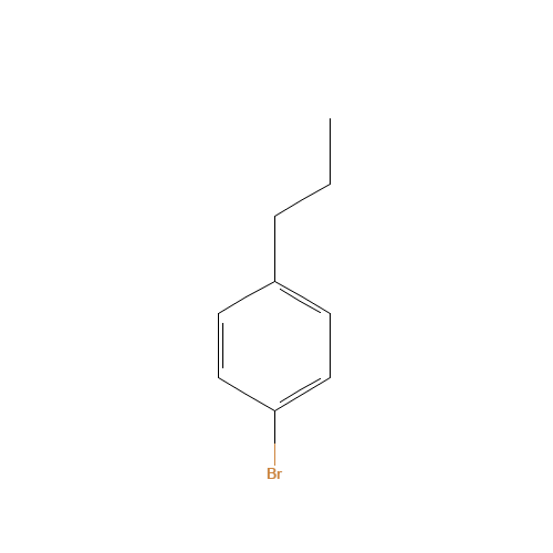 1-Bromo-4-propylbenzene (CAS: 588-93-2) - Chemical Structure and Molecular Formula 