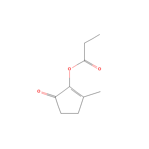 2-Methyl-5-oxocyclopent-1-enyl propionate (CAS: 87-55-8) - Chemical Structure and Molecular Formula 