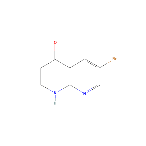 6-Bromo-1,8-naphthyridin-4(1H)-one (CAS: 1150618-43-1) - Chemical Structure and Molecular Formula 