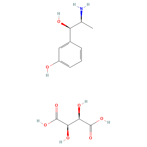 Metaraminol bitartrate (CAS: 33402-03-8) - Chemical Structure and Molecular Formula 