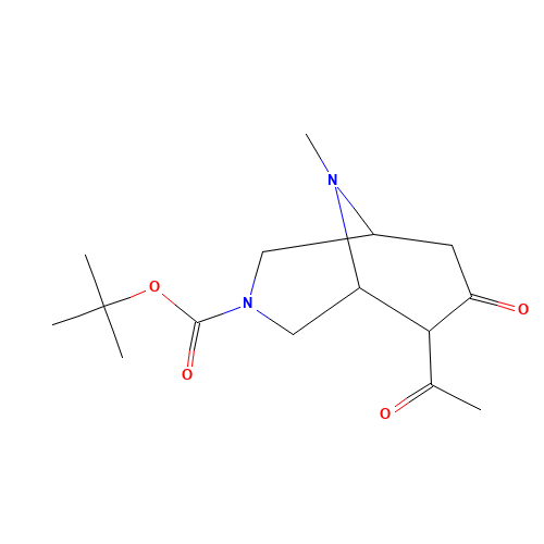 (1R,5S)-9-Methyl-7-oxo-3,9-diazabicyclo [3,3,1]-nonane-3,6-dicarboxylic acid,3-(1,1-dimethyl-ethyl)-6-methyl ester (CAS: 625434-90-4) - Related Chemical Product