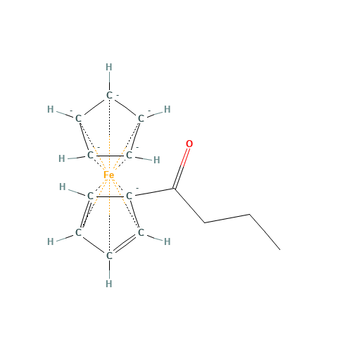 Butyrylferrocene (CAS: 1271-94-9) - Chemical Structure and Molecular Formula 