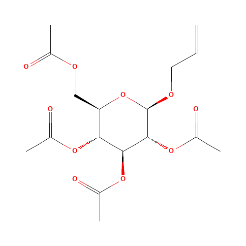 ALLYL-TETRA-O-ACETYL-BETA-D- (CAS: 10343-15-4) - Chemical Structure and Molecular Formula 