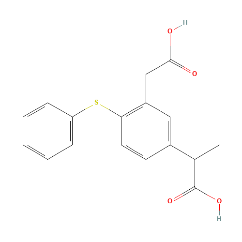 5-(1-Carboxyethyl)-2-(phenylthio)phenylacetic acid (CAS: 83237-49-4) - Related Chemical Product